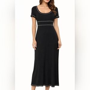 BCBGMaxAzria Vintage Made In USA Black Dress Minimalist. Size S-M